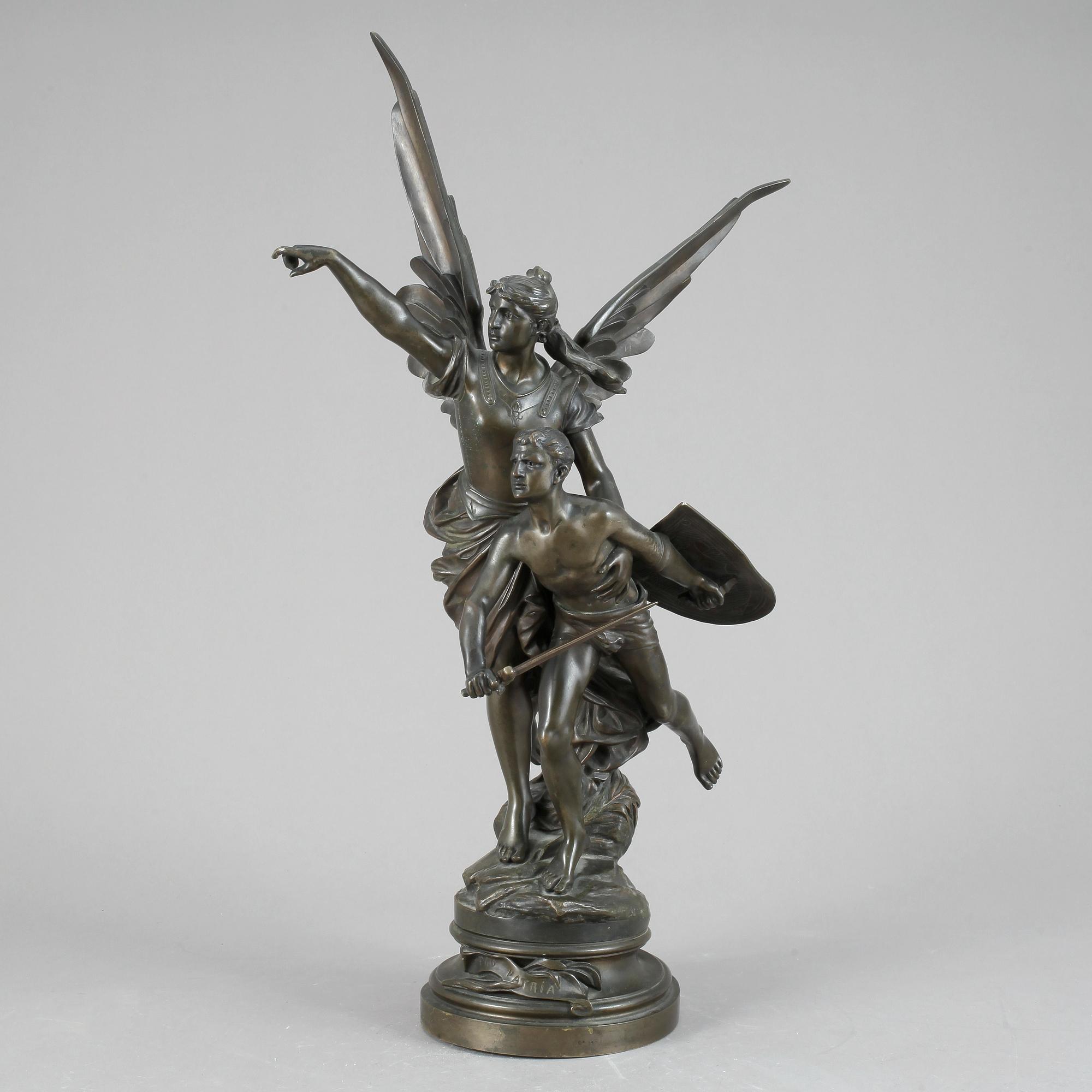 EDOUARD DROUOT, brunpatinerad brons, sign E. Drouot.