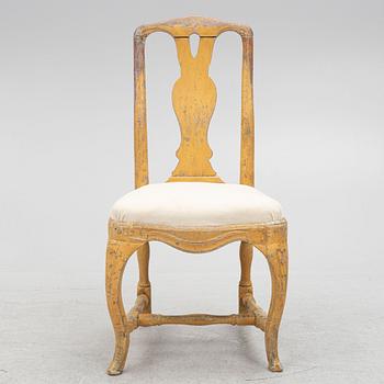 A Swedish Rococo chair, second half of the 18th Century.