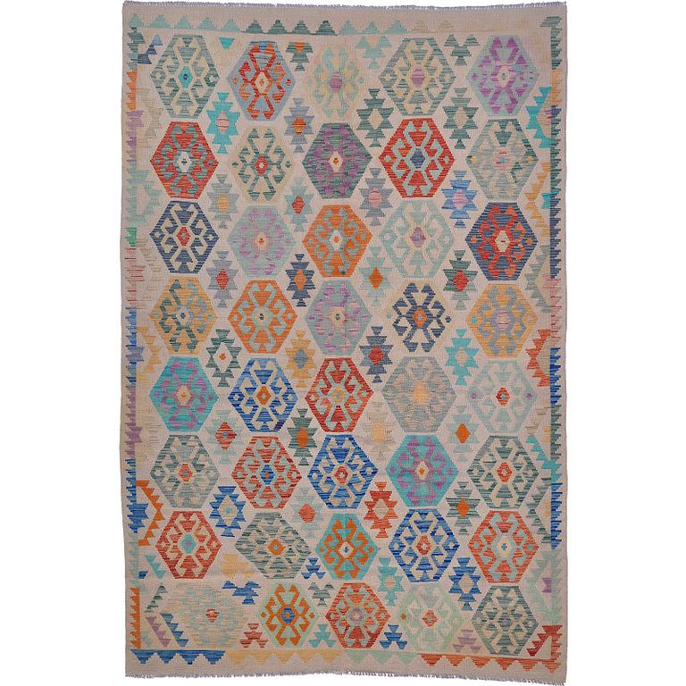 A carpet, kilim, ca 302 x 199 cm.