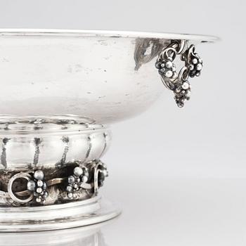 Georg Jensen, an 830/1000 silver centerpiece with grapes, Copenhagen 1919, design nr 296, also designed in 1919.