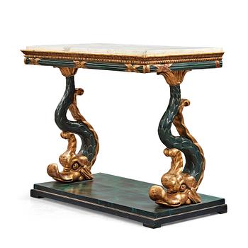 A Swedish Empire console table, early 19th century.