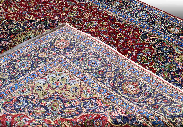 A carpet, Mashad, ca 388 x 300 cm.