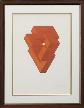 OSCAR REUTERSVÄRD, 2 st, etsningar, signerade och numrerade 34/90 resp 89/90.