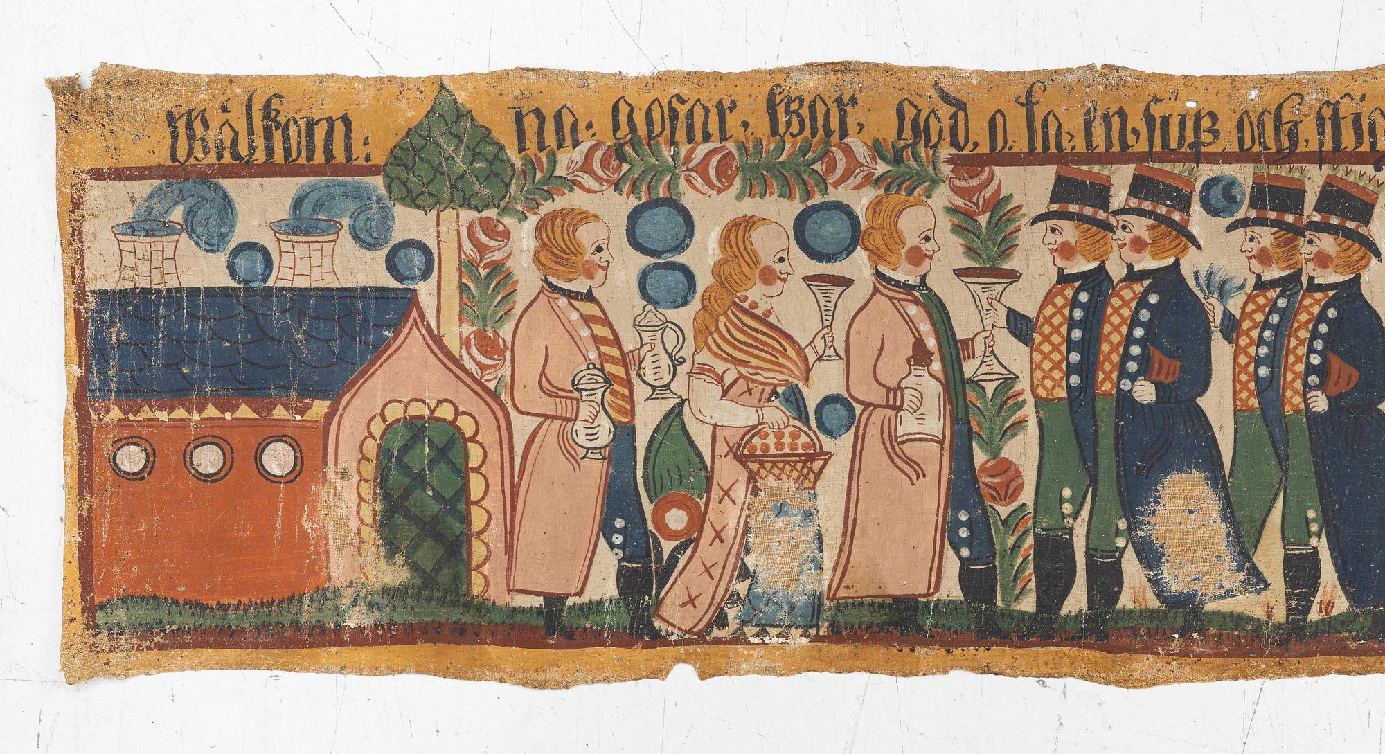 Bonadsmålning, Halland, daterad 1822.