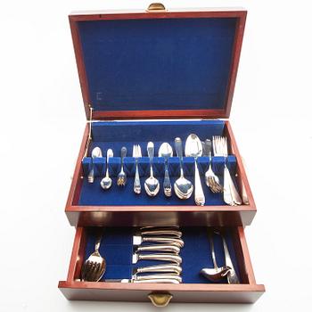 Bestick ca 77 dlr ur IKEA:s 1700-talets-serie nysilver  sent 1900-tal.