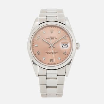 ROLEX, Oyster Perpetual, Date, Chronometer, armbandsur, 34 mm.