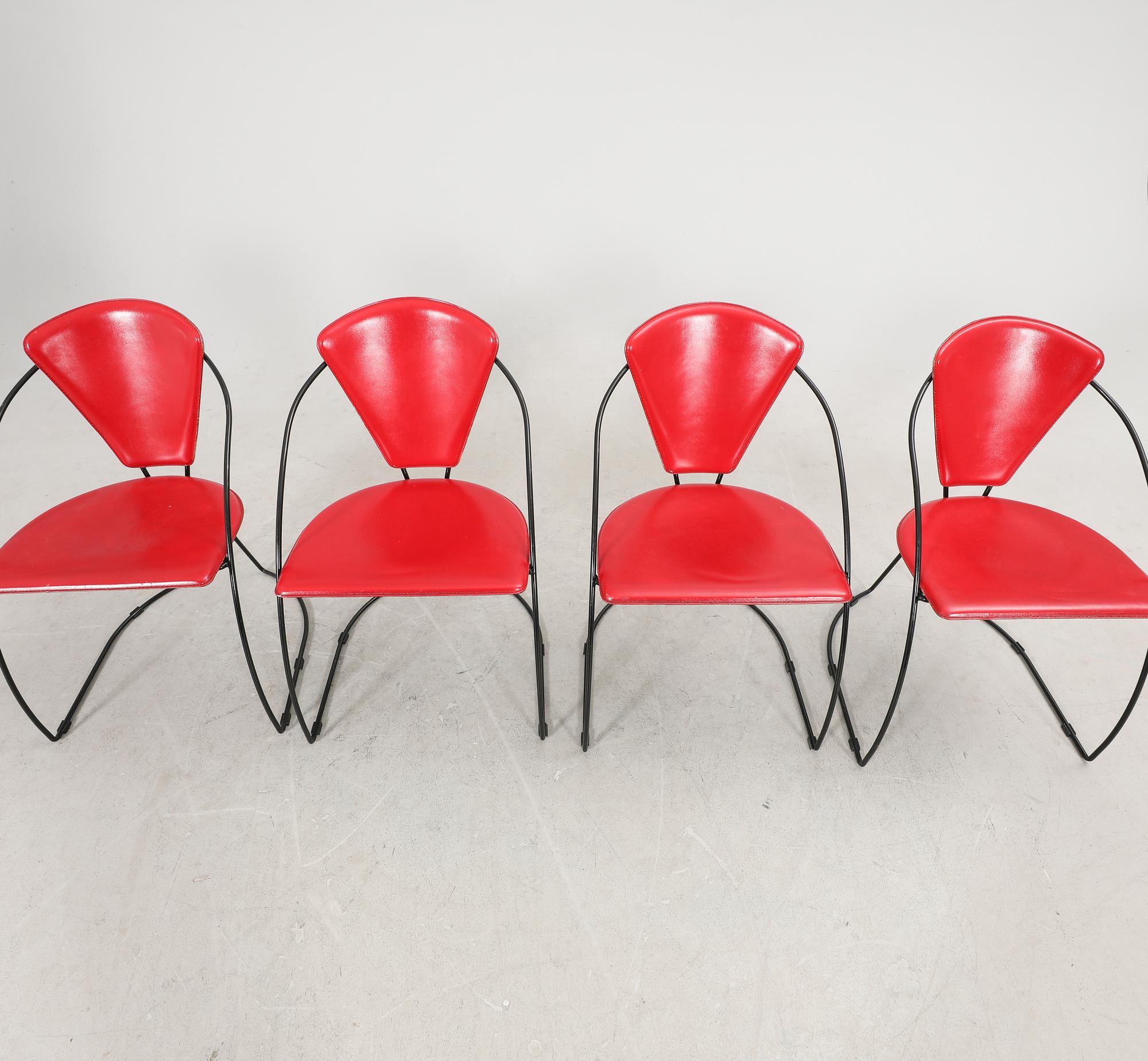 A set of four LInda armchairs from Arrben Italy late 20th century.