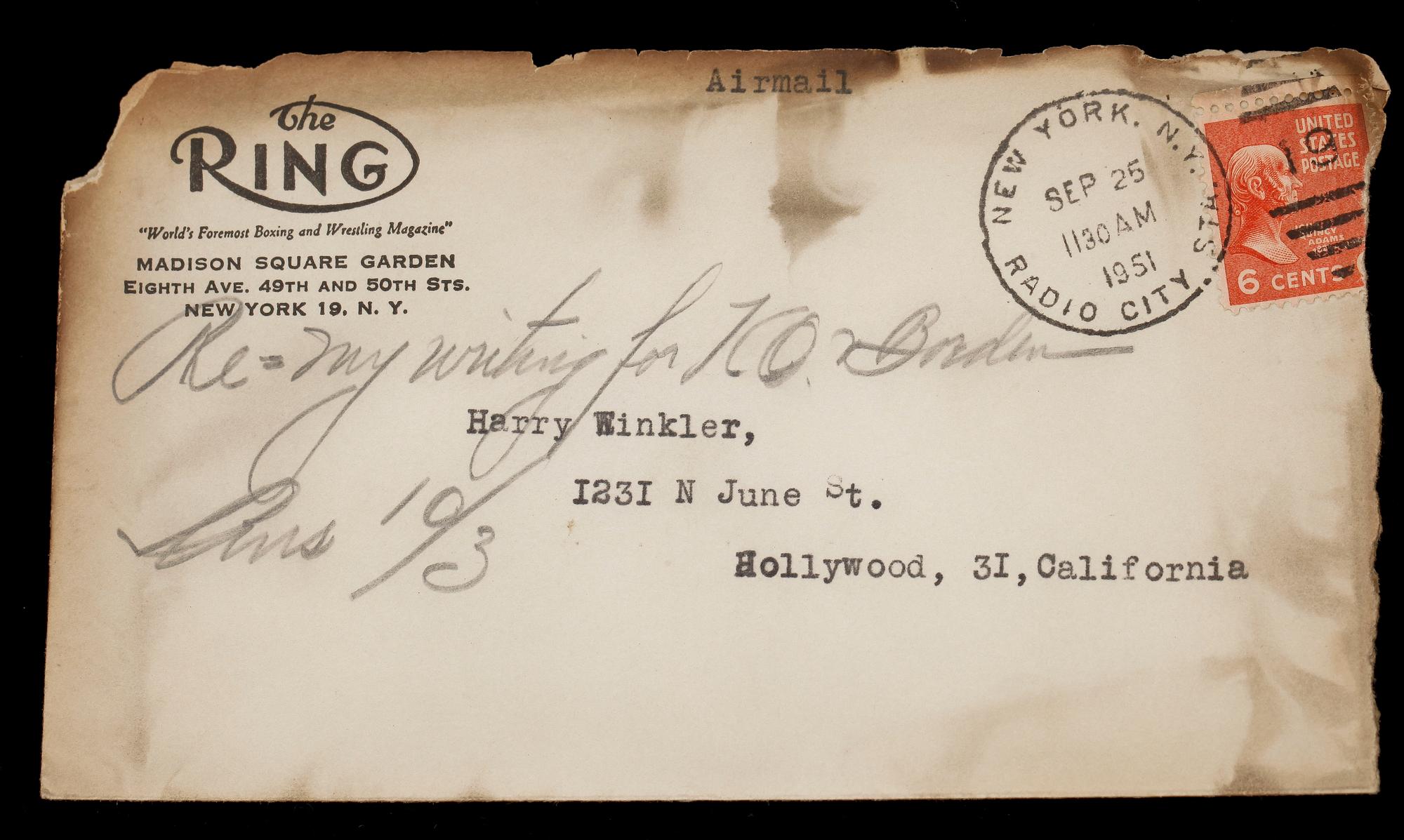 AUTOGRAFER AV BOXARE, 5 st, 1930-60-tal.