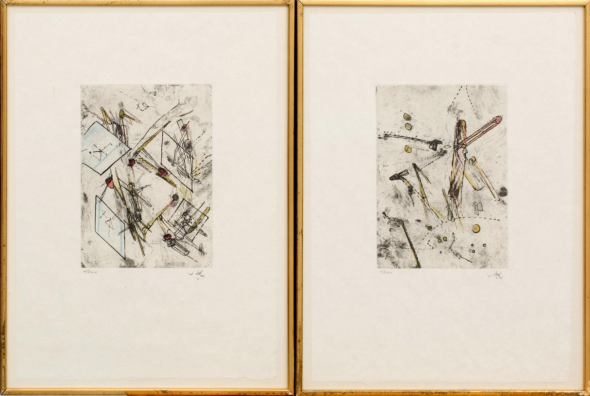 ROBERTO MATTA, etching and aquatint in colours signed and dated.