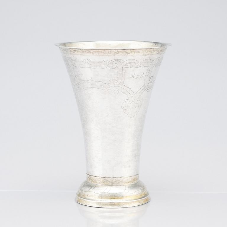 A Swedish early 19th Century silver beaker, marks of Johan Leffler, Falun 1809.