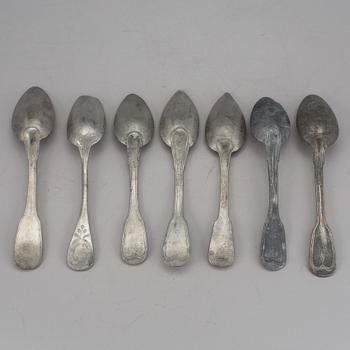 SKEDAR, 17 stycken, tenn, 17/1800-tal.