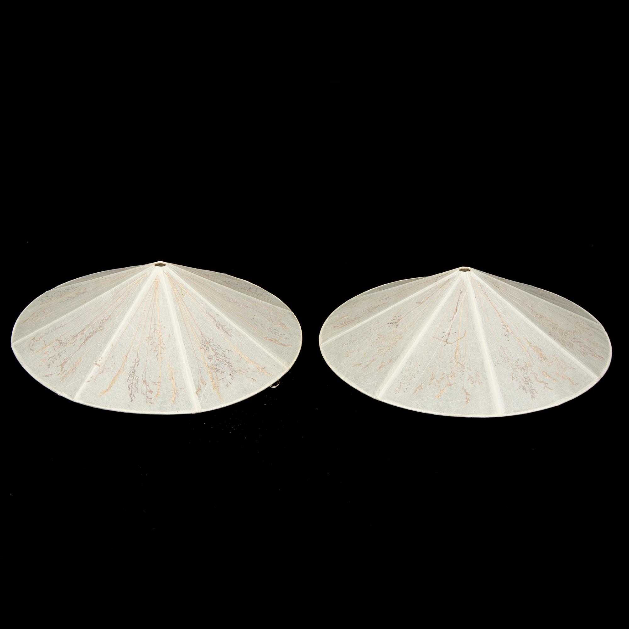 Two ceiling lamps, presumably Vanja Sorbon Malmsten, end of 20th century.
