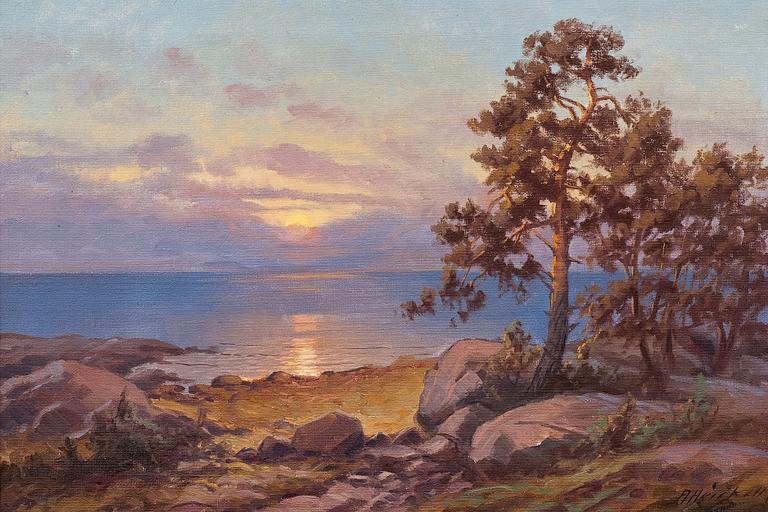 Arthur Heickell, THE SEA AND PINE TREES.