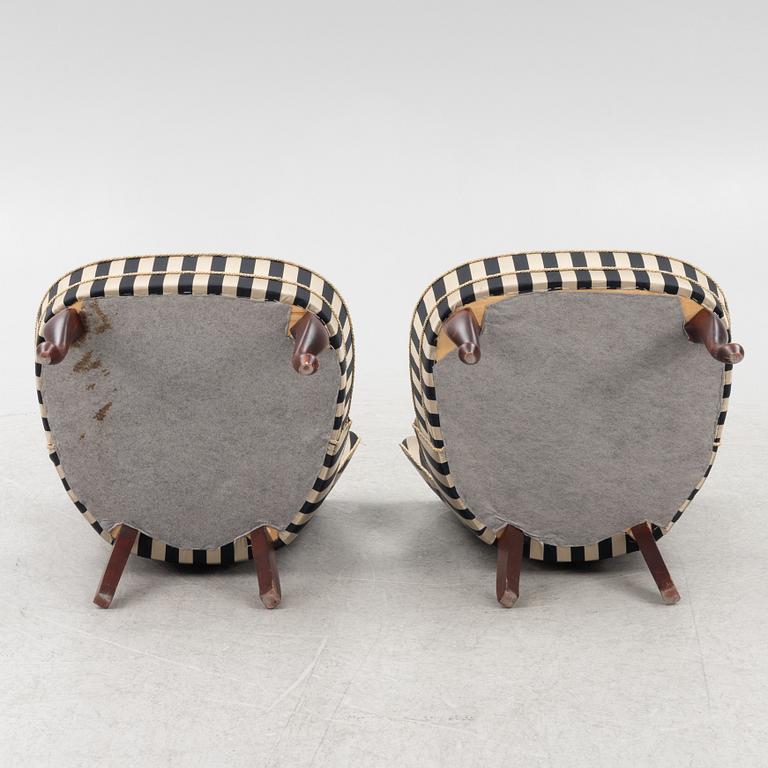 Armchairs, a pair, first half of the 20th century.