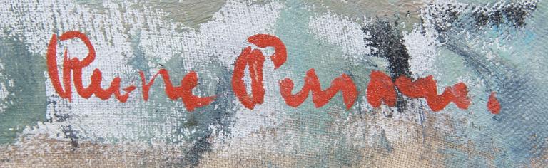 RUNE PERSON, olja på pannå. Sign.