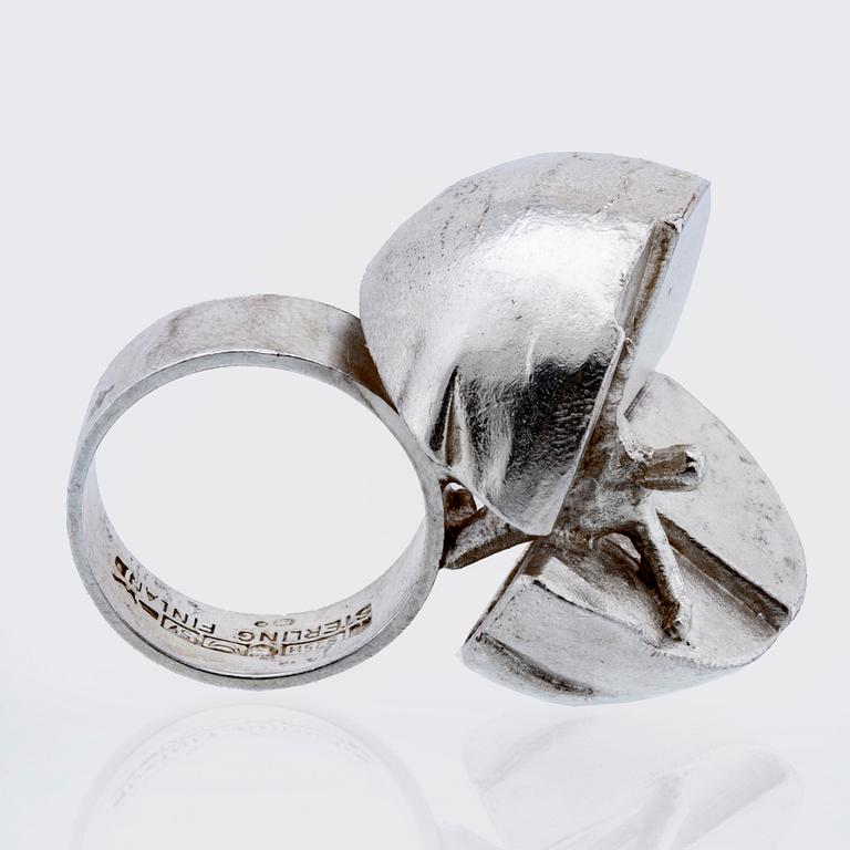 LAPPONIA ring silver"Ikaros" design Björn Weckström, Finland 1971.