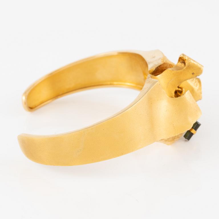 A Björn Weckström "Ultima thule" bracelet in 18K gold with tourmaline, for Lapponia.