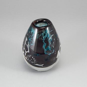 EDVIN ÖHRSTRÖM, vase, glass, ariel, "The girl and the Dove", 1958.