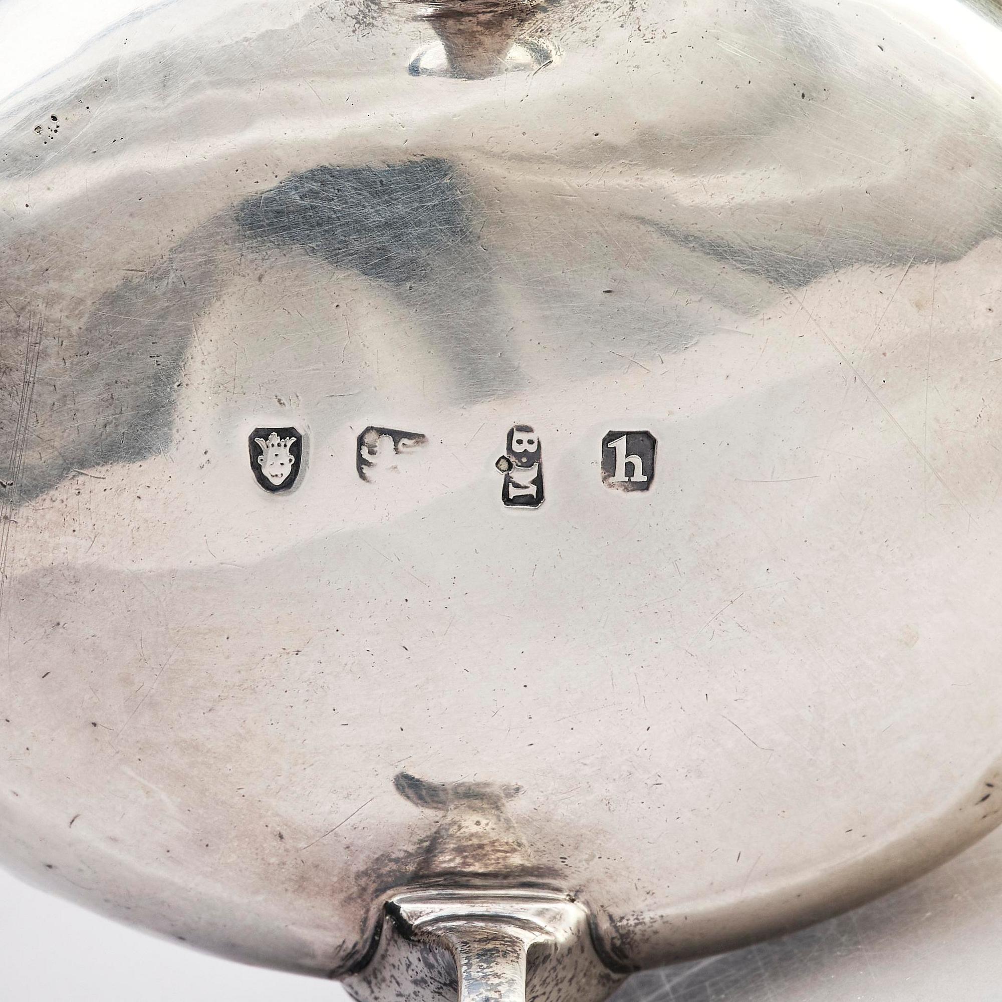 Benjamin Mountigue, saltkar, ett par, silver, London 1783.