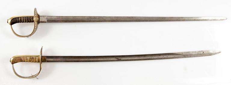 SABLAR, 2st, kavalleriet, manskap, m/1893 resp m/1867-1893.