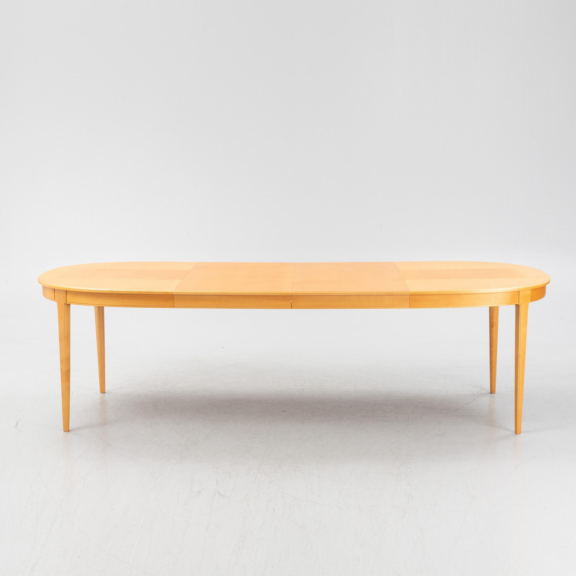 Carl Malmsten, matgrupp, 7 delar, "Herrgården", Åfors Möbelfabrik. 1997.