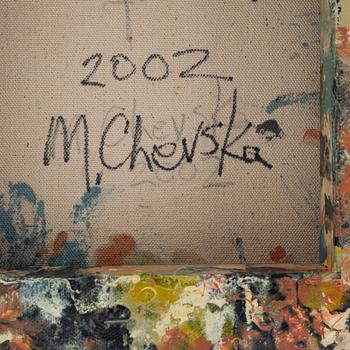 Maria Chevska, kaolin on canvas, signed M. Chevska and dated 2002 on verso.