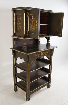 SERVERINGSBORD MED ÖVERSKÅP, tidigt 1900-tal.