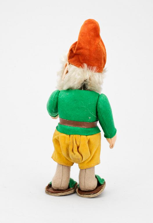 TOMTE, "Schuko yes or no gnome", Tyskland 1940/50-tal. Samt TOMTE, Gucki, Steiff, Tyskland, 1950/60-tal.