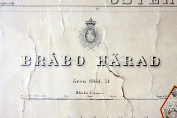 KARTOR, 2 st. Östergötland "Bråbo härad", bl a 1700-tal.