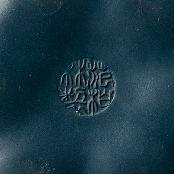 A poychrome yixing 'three legged toad' / 'Jin Chan' teapot, China, 1990s.