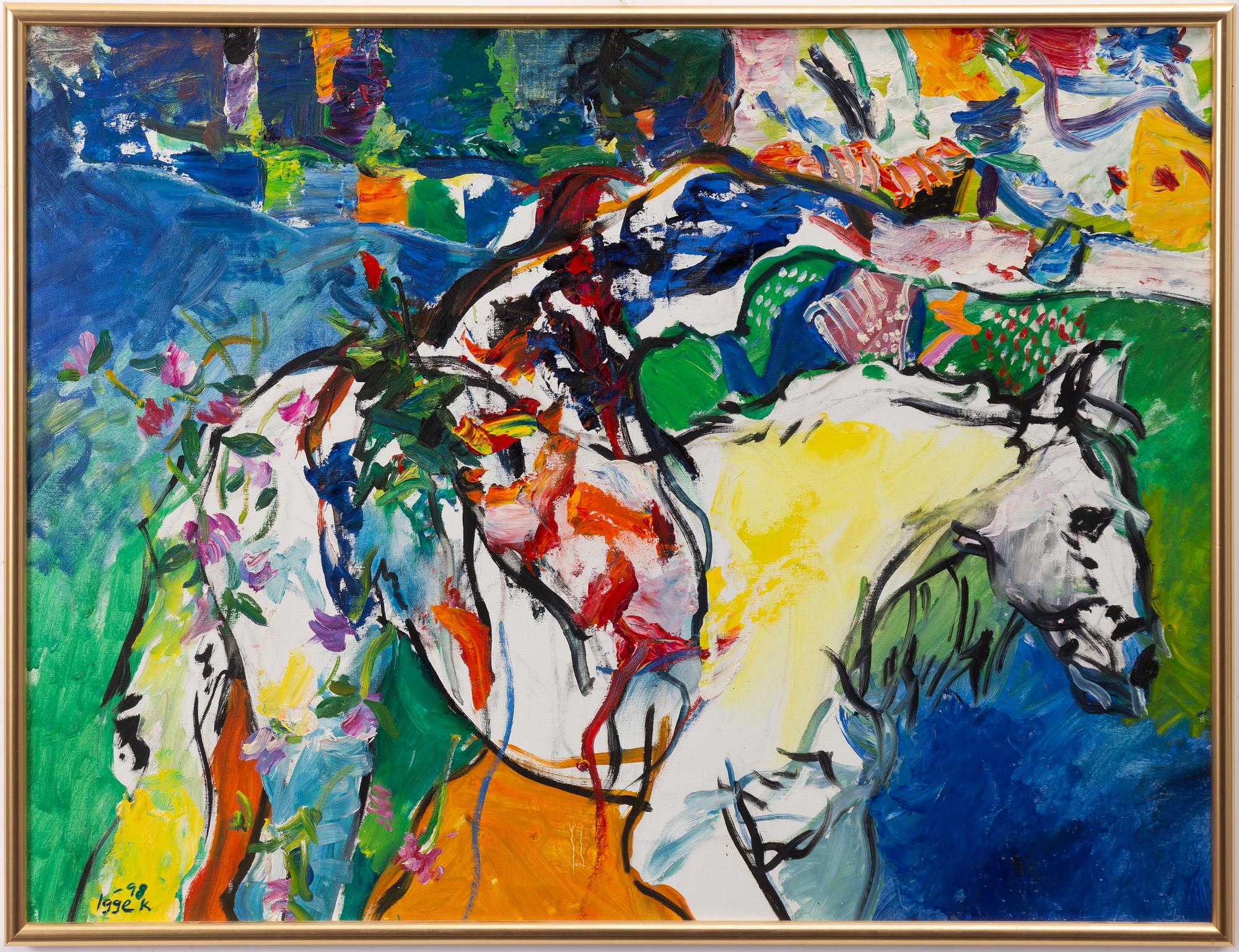 Igge Karlsson, Translation: "Horse in flowers".