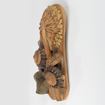Tyra Lundgren, a stoneware relief, Sweden 1940's.
