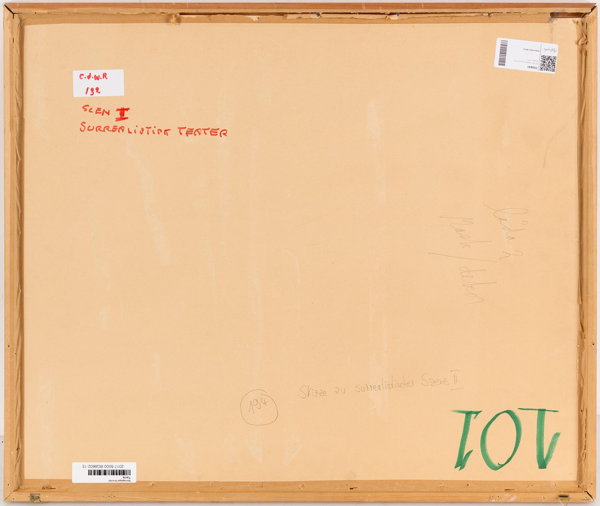 PETER WEISS, gouache på papper.