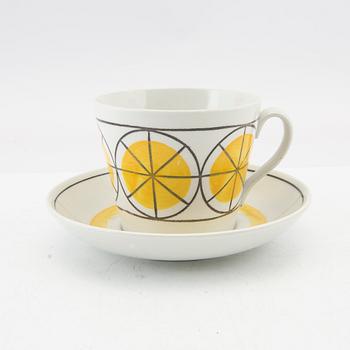 Arthur Percy, tekoppar 3 st "Fortuna" Uppsala Ekeby 1950/60-tal.