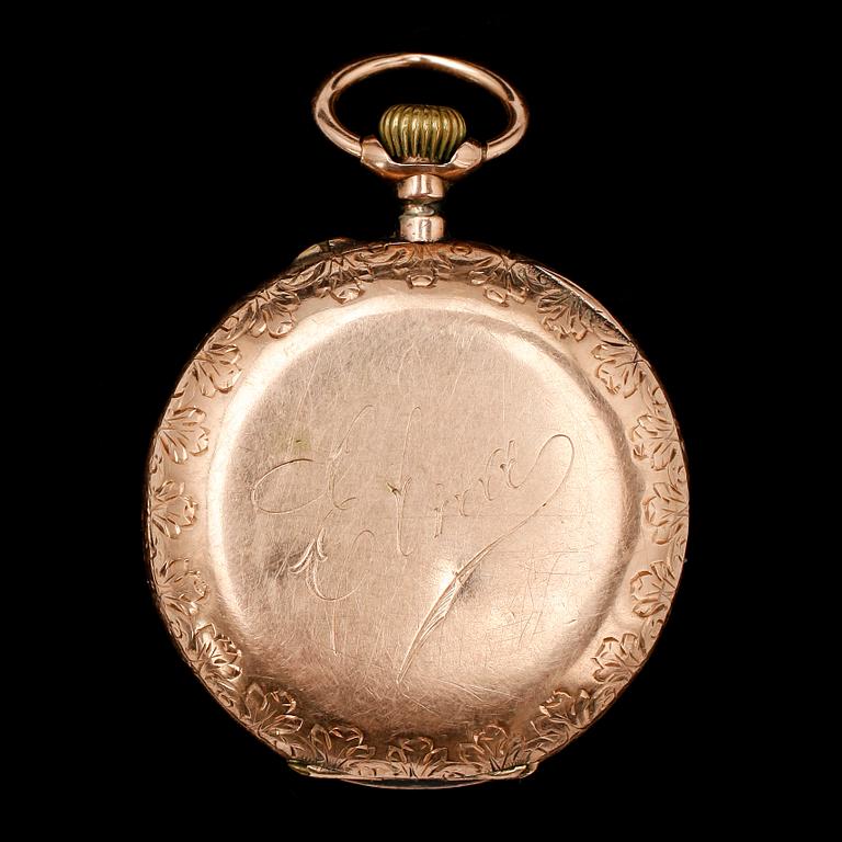 FICKUR, 14 k guld, sekelskiftet 1900.