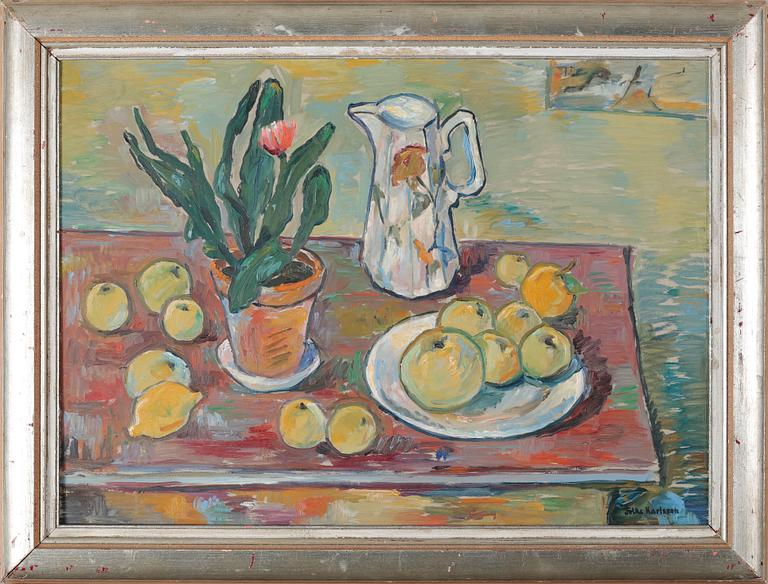 FOLKE KARLSSON, olja på pannå, signerad.