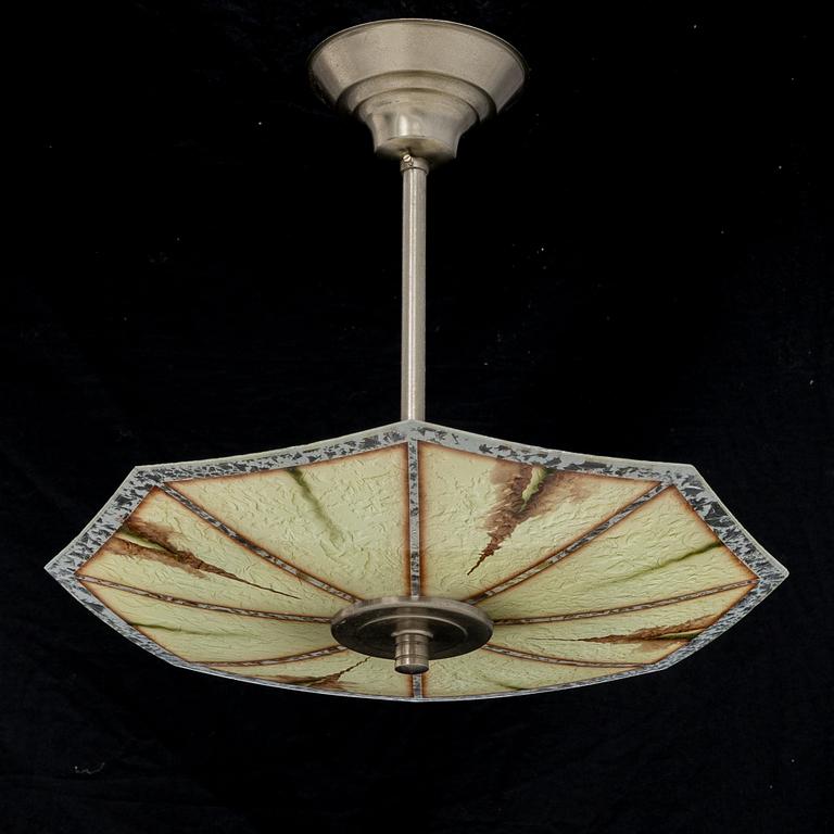 An Art Déco ceiling lamp, 1920's/30's.