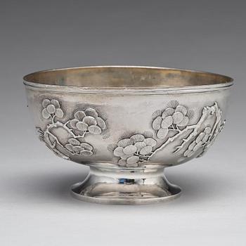SKÅL, silver. Kina, Shanghai, 1900-talets början.