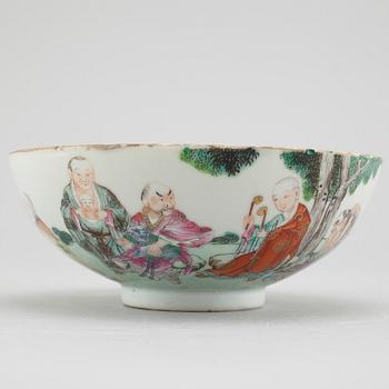 A 8 pcs Chinese porcelain tea set, 18th/19th century.