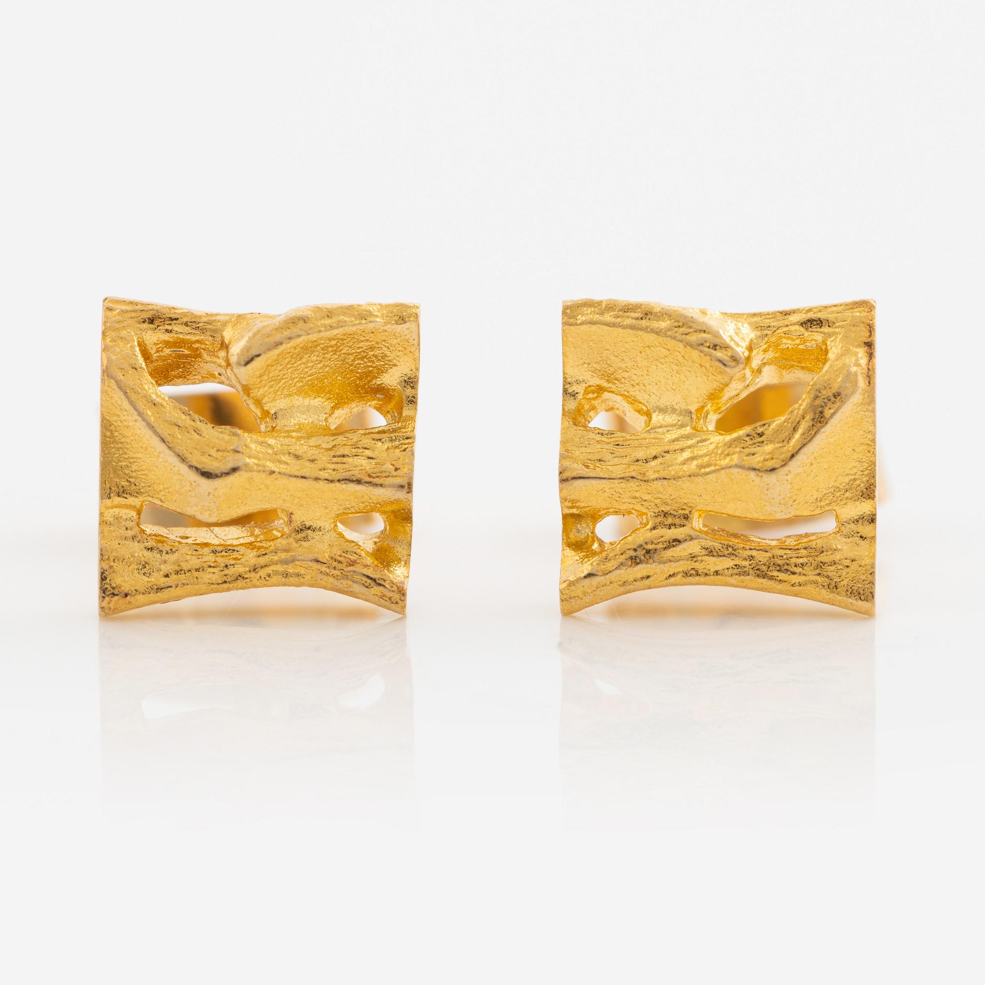 Lapponia, a pair of earrings 18K gold, Finland.
