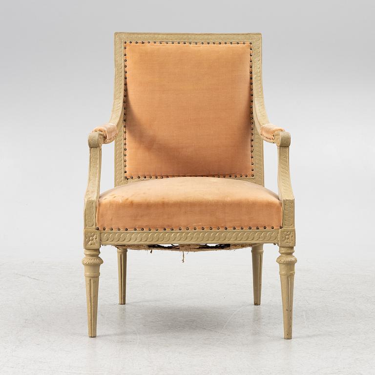 Karmstol, gustaviansk, 1700-talets slut.