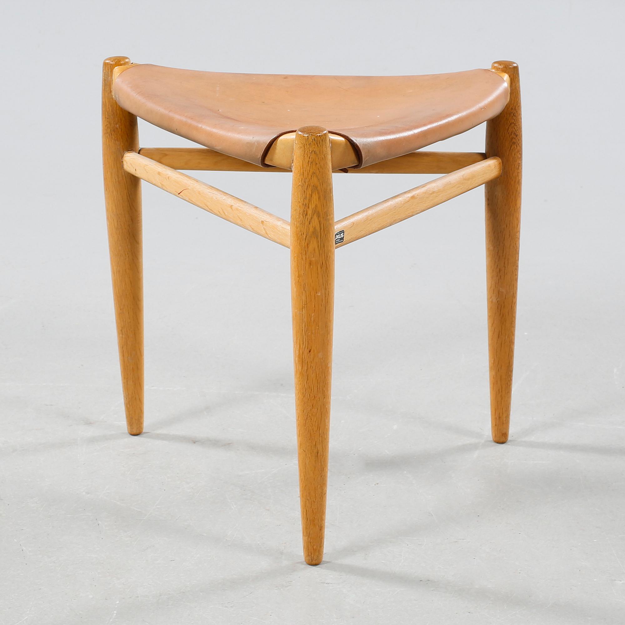 A stool, designed by Östen Kristiansson for Luxus AB in Vittsjö, 1950/60s.