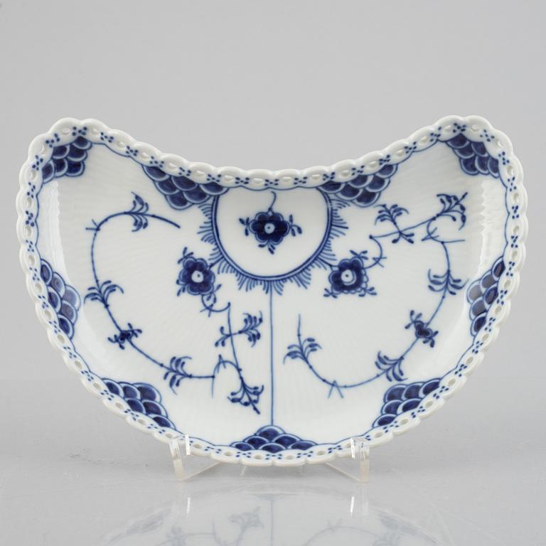 A 'Blue Fluted Full Lace' porcelain serving dish, Royal Copenhagen, model 1173, 1974-78.