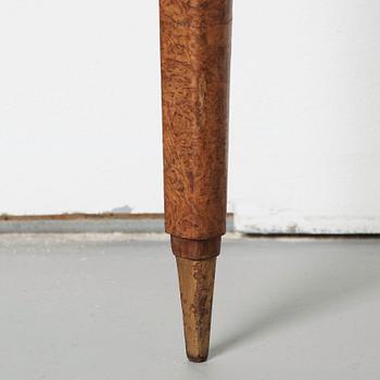 A pair of French Art Déco demi-lune console tables in the manner of Paul Follot, France 1920-30.