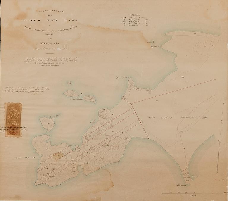 KARTA ÖVER HANGÖ, 1873.