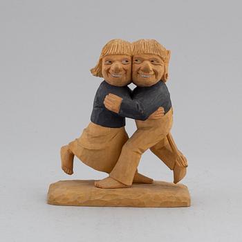 HERMAN ROSELL, sculpture, painted wodd, signed and dated 1959.