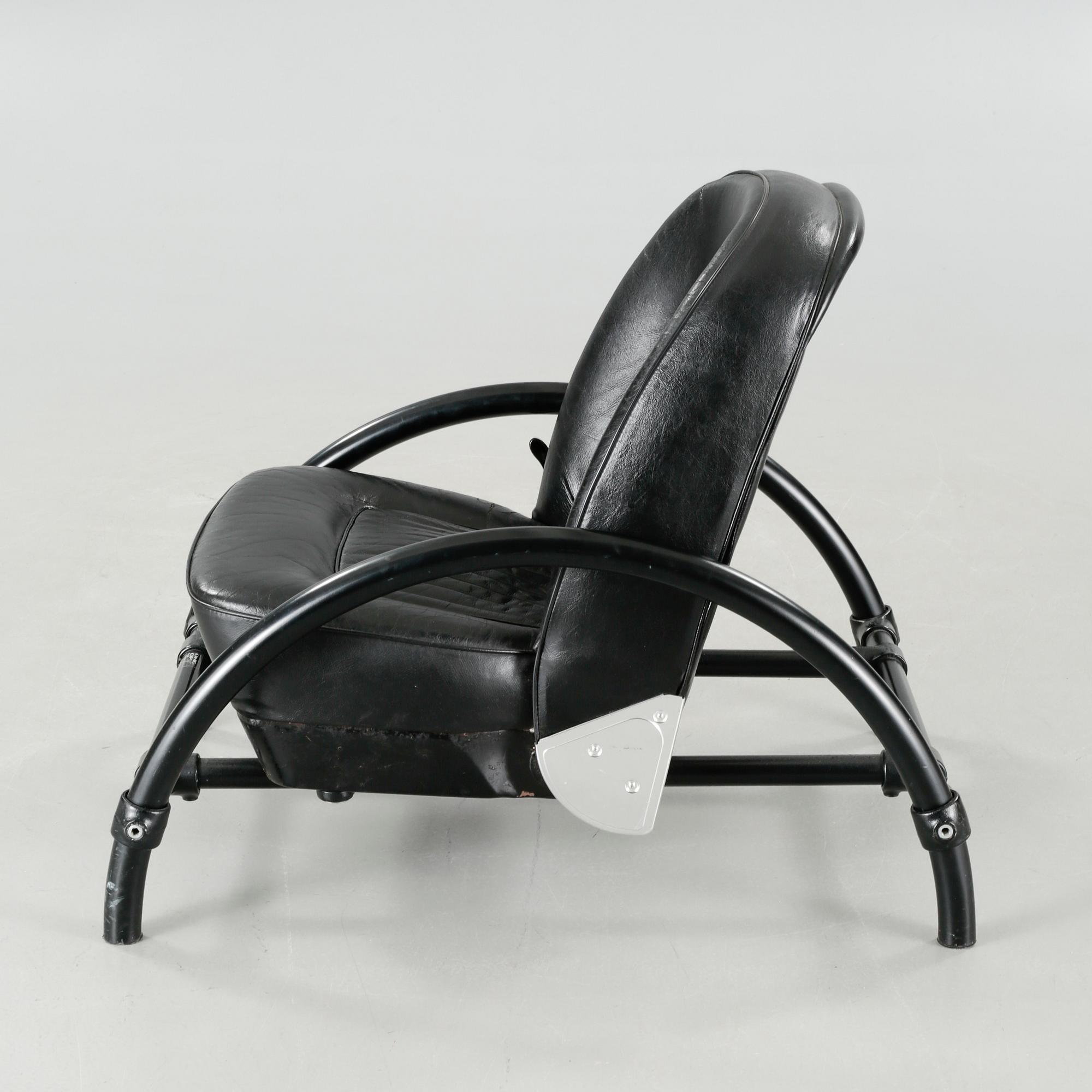 "Rover chair" by Ron Arad, One Off Ltd, London, 1980s.