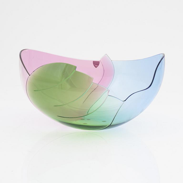 Gunnar Cyrén, skål, glas, Orrefors, 1984.