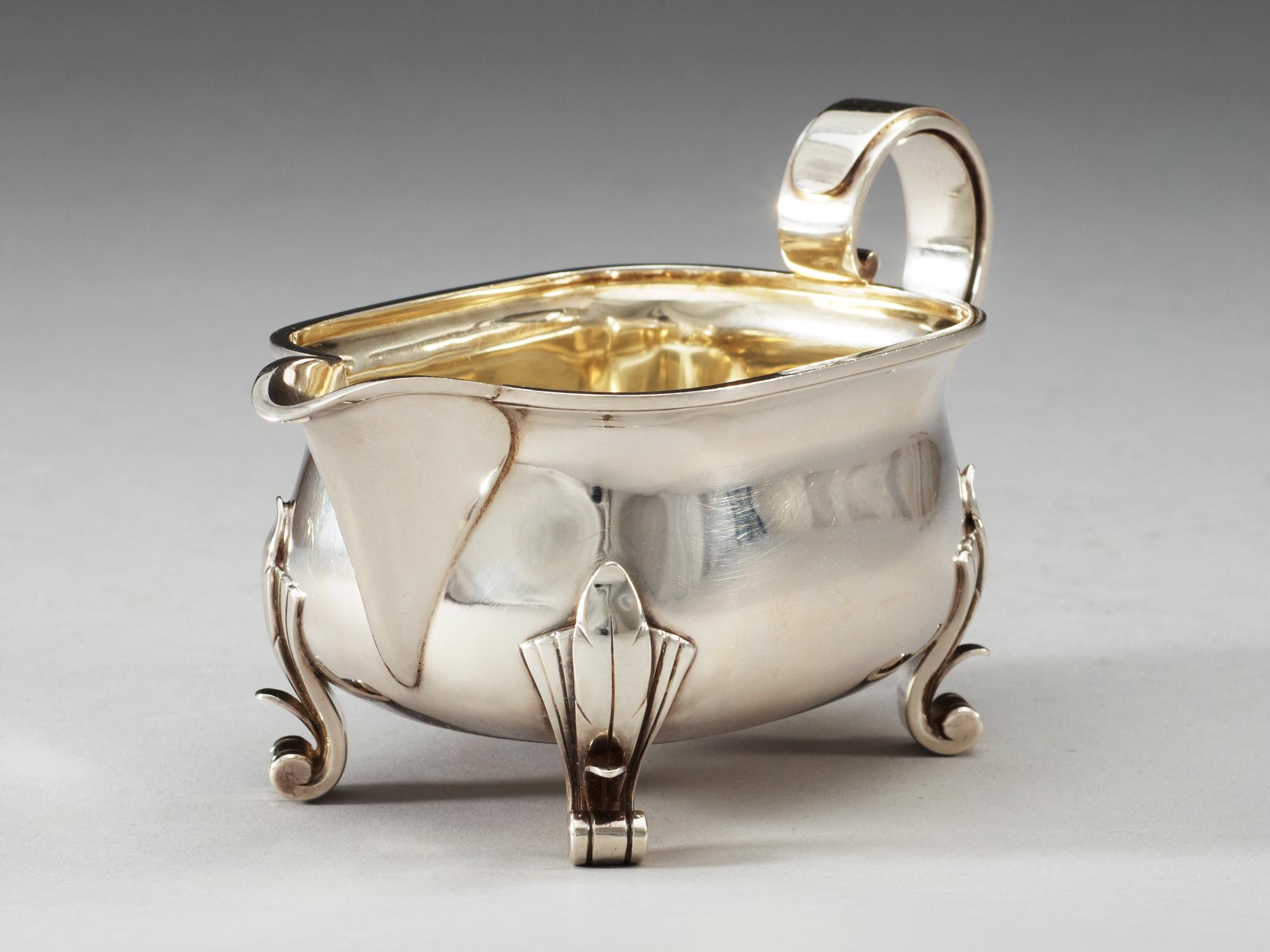 An Atelier Borgila sterling sauce boat, Stockholm 1942.