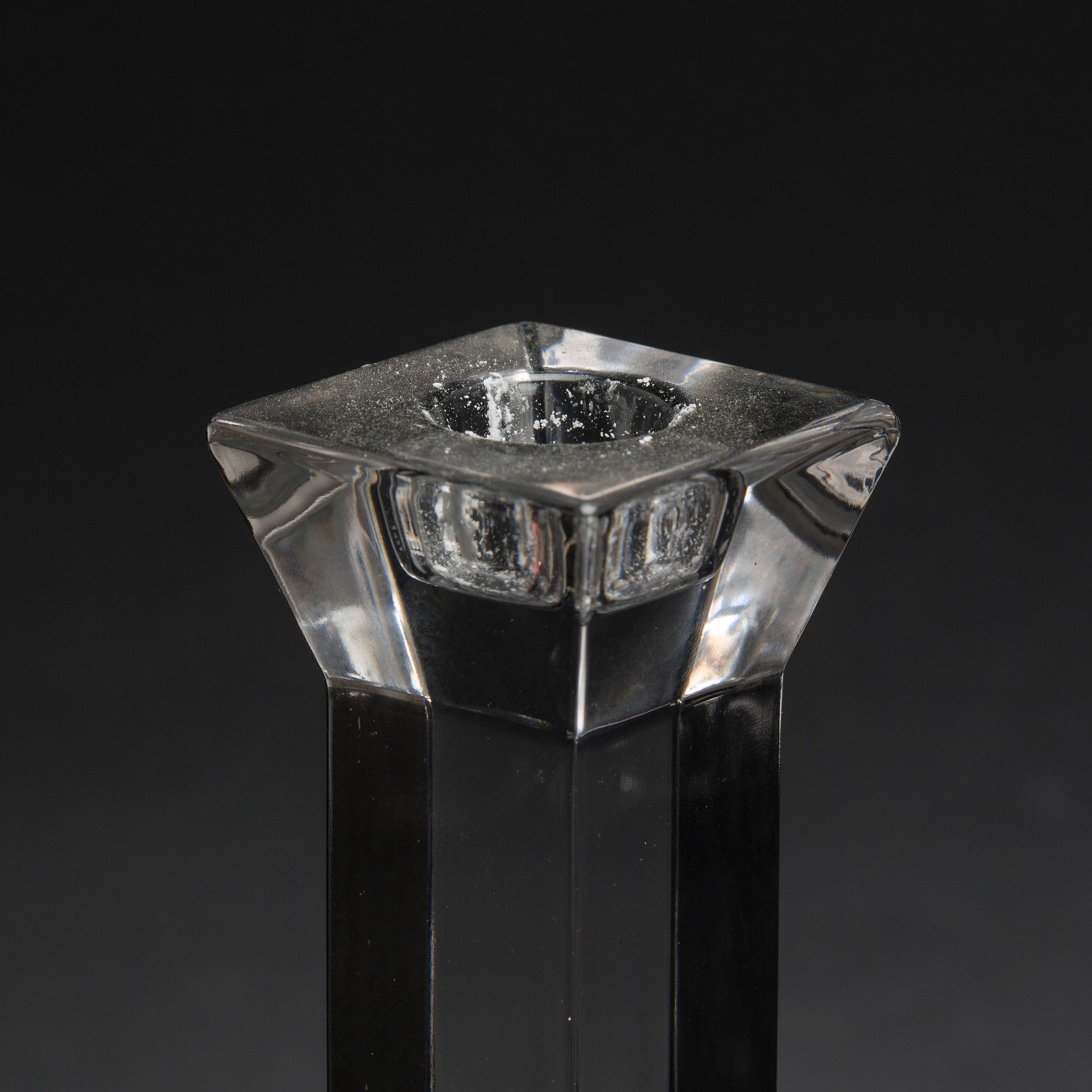 LJUSSTAKAR, glas, 6 st, Villeroy & Boch, 1900-talets slut.
